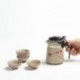 Coarse Pottery Elegant Cup Tea Set Handmade Ceramic Tea Set With A Pot And Six Cups