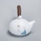 Handle Ceramic Single Pot Japanese Zen Style Kiln Gong Fu Tea Set
